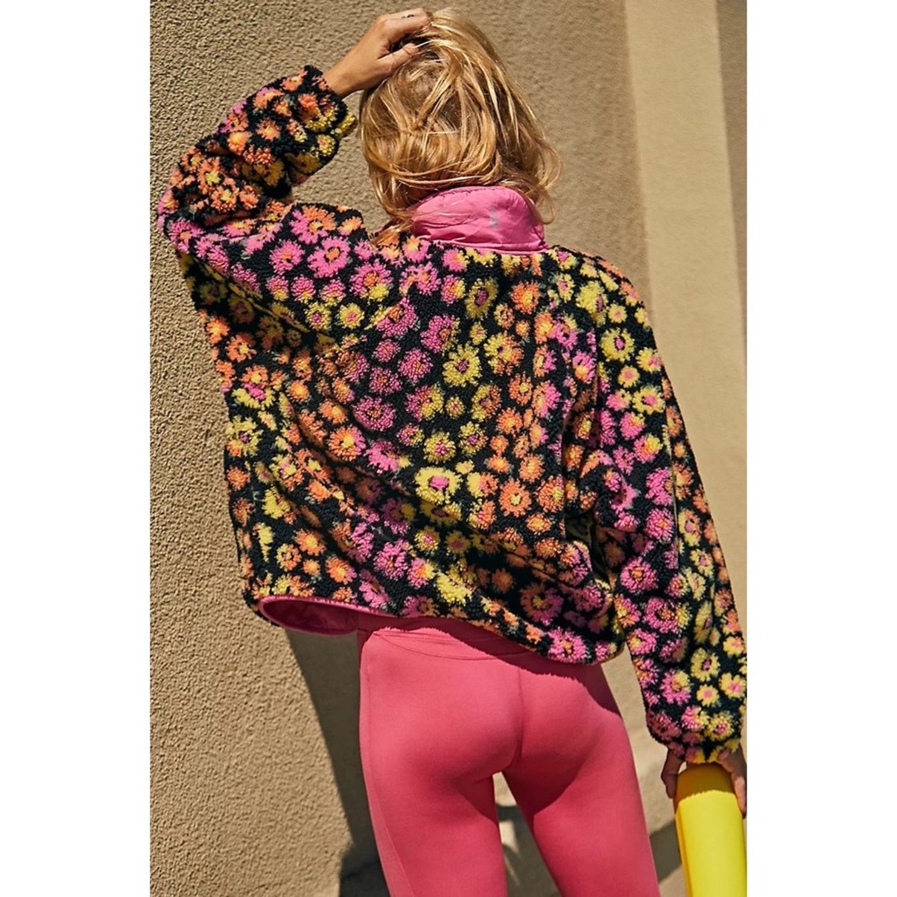 Free People Hit The Slopes Printed Fleece Jacket - Picture 4 of 10